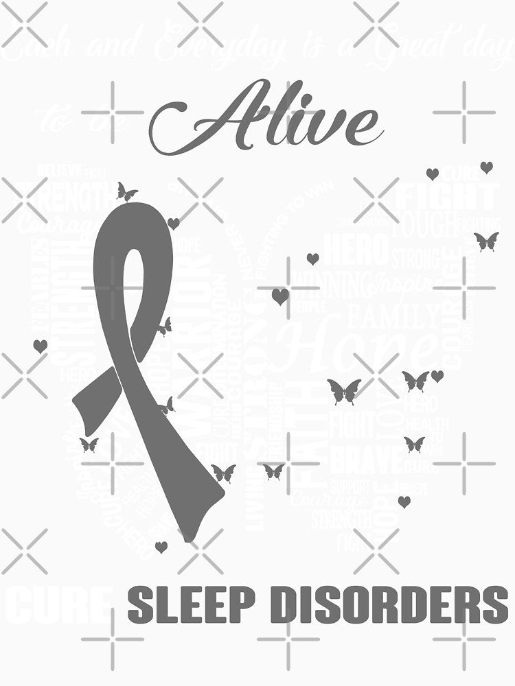 Butterfly Ribbon Cure Sleep Disorders Awareness by Tadmab Unisex , , , Long Sleeve Tee