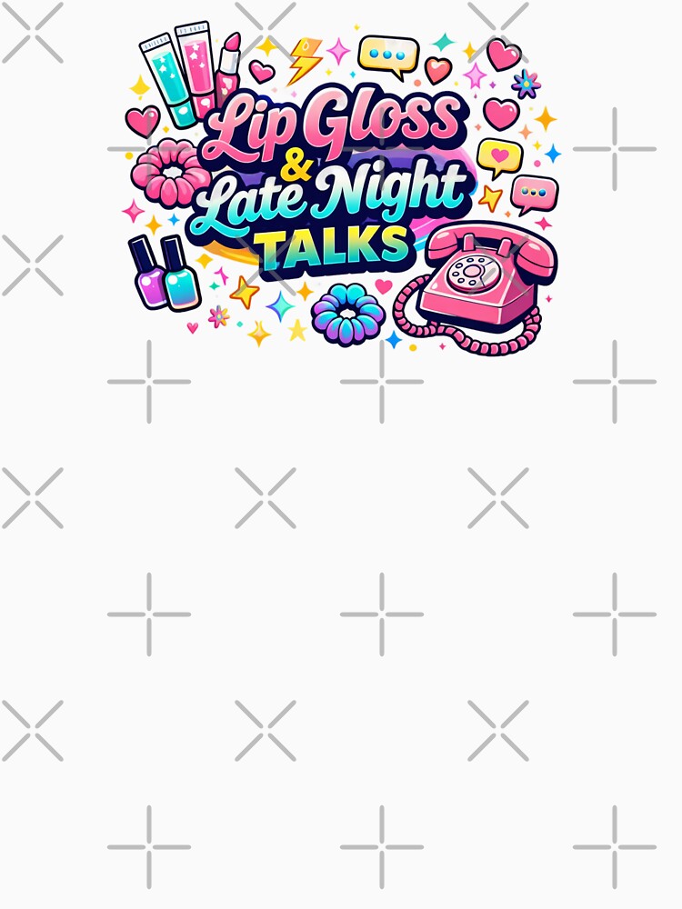 Lip Gloss & Late Night Talks Shirt – Retro 90s Sleepover Aesthetic Tee | Vintage Girl Nostalgia by MEMORY-LN-Tees