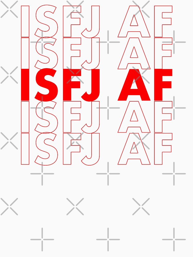 ISFJ AF Red Personality MBTI Funny Shirt by FanaticTee Unisex , , , Long Sleeve Tee