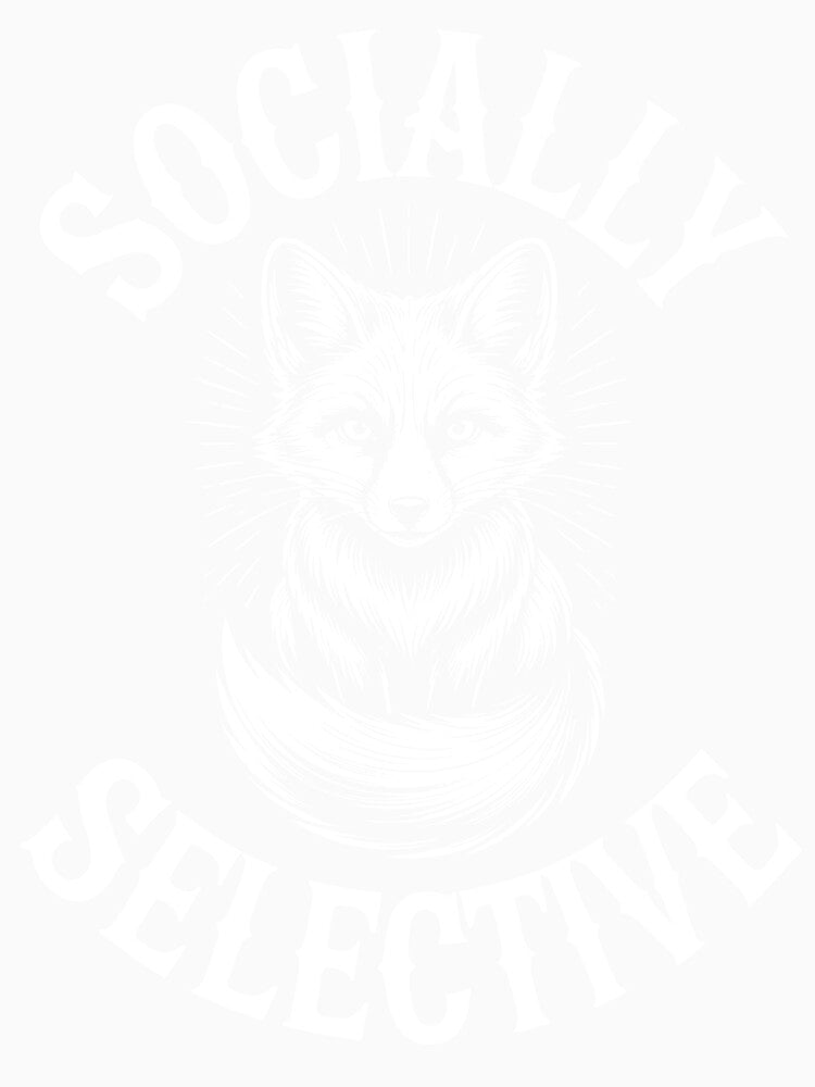 Socially Selective Calm Ambivert Fox Energy by NaturEdeN Unisex , , , Long Sleeve Tee