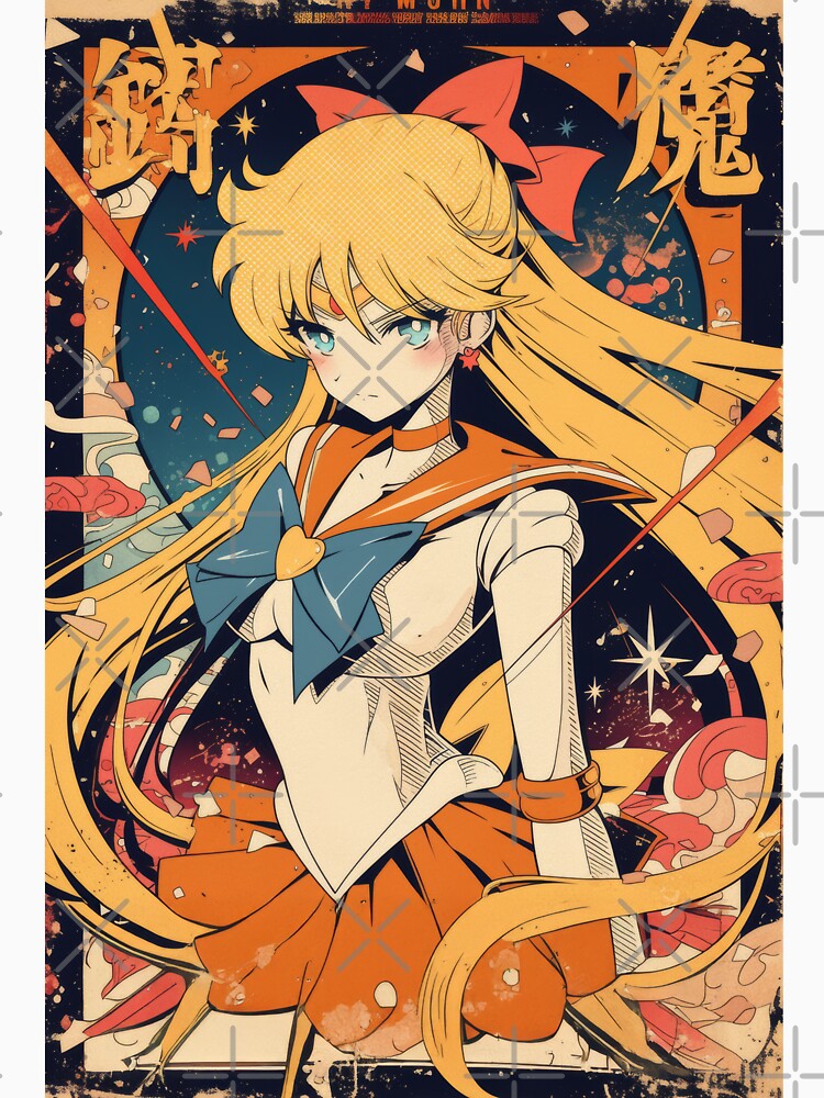 Sailor Venus Retro Halftone Poster by AnimeArsenalPrints Unisex , , , Long Sleeve Tee