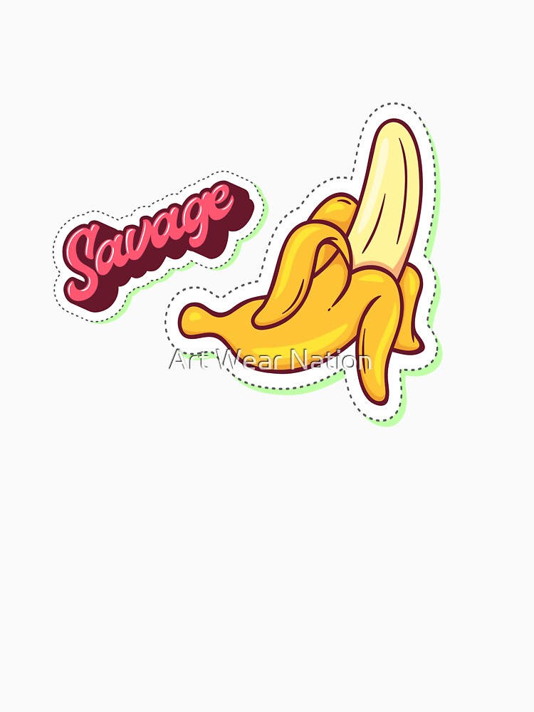 Savage Banana 3d Art Stylish by Art Wear Nation Unisex , , , Long Sleeve Tee