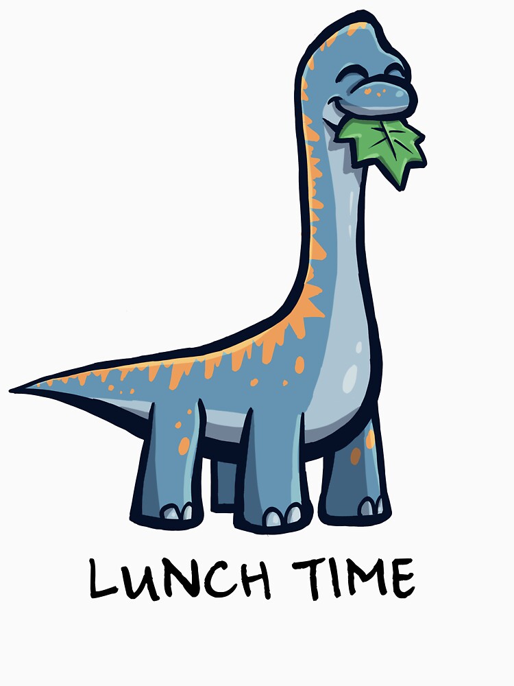 Lunch Time Dino by RBangerterArt Unisex , , , Long Sleeve Tee