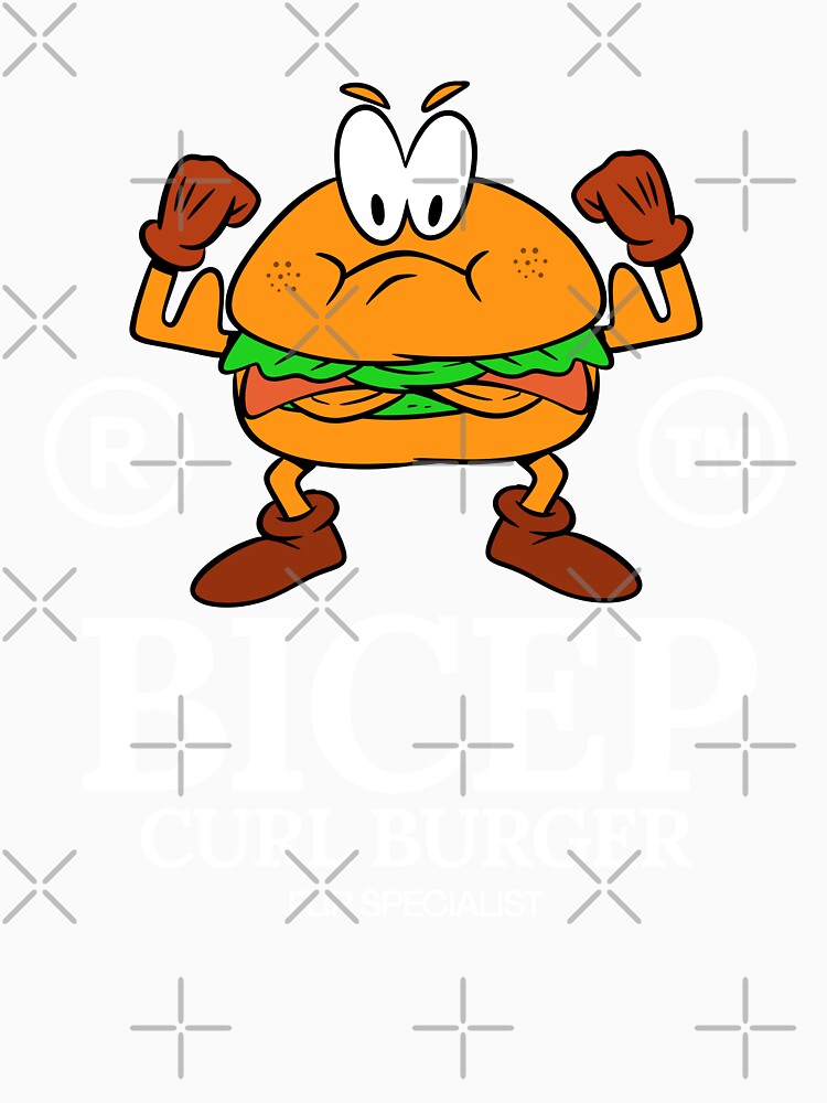 Bicep curl burger flip by Peerless-Prime Unisex , , , Long Sleeve Tee