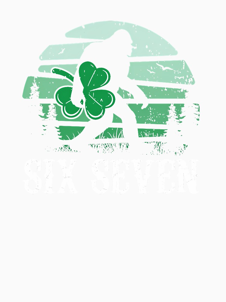Six Seven Bigfoot St. Patricks Day 67 Meme by CHIFOUR4 Unisex , , , Long Sleeve Tee