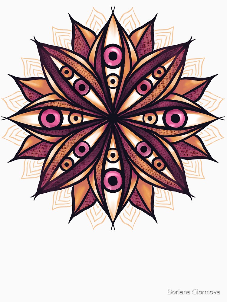 Psychedelic Eyes Plant Horror - Pink Gothic Flower by Boriana Giormova