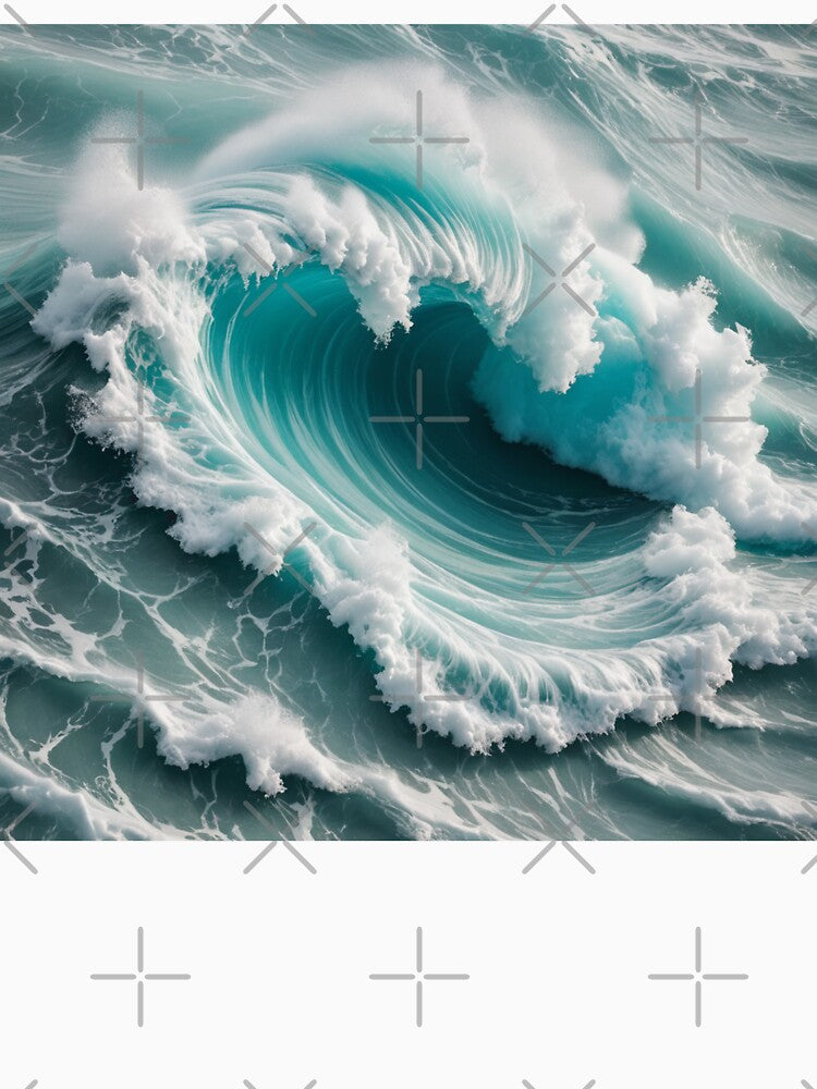 Waves 7 by HebaRK Studio Unisex , , , Long Sleeve Tee
