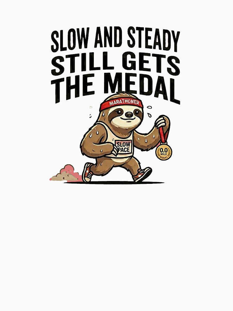 Sloth Marathon Runner by BulldogStudio Unisex , , , Long Sleeve Tee