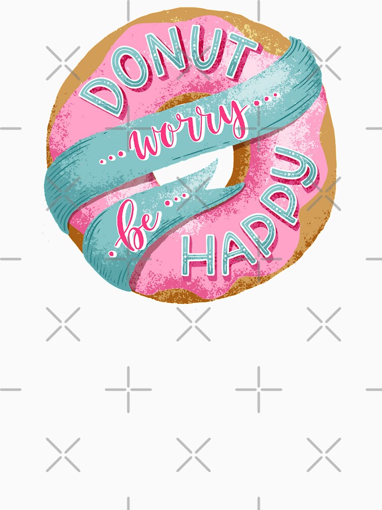 Donut Worry Be Happy by iamdanry Unisex , , , Long Sleeve Tee
