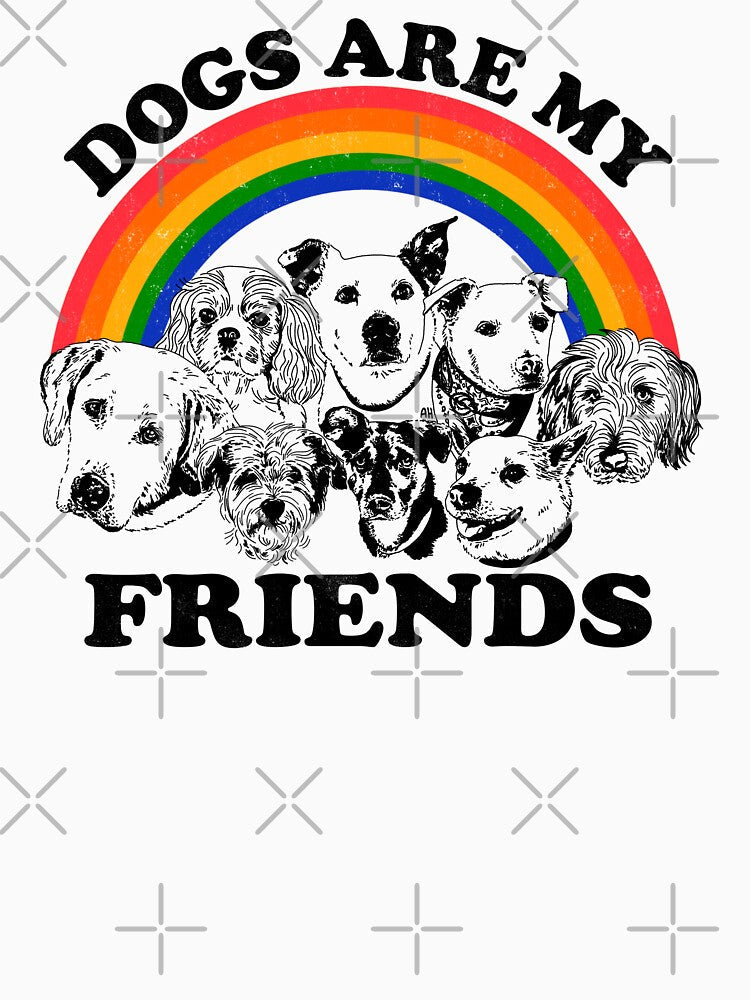 Dogs are my friends by Audrey Herbertson Unisex , , , Long Sleeve Tee