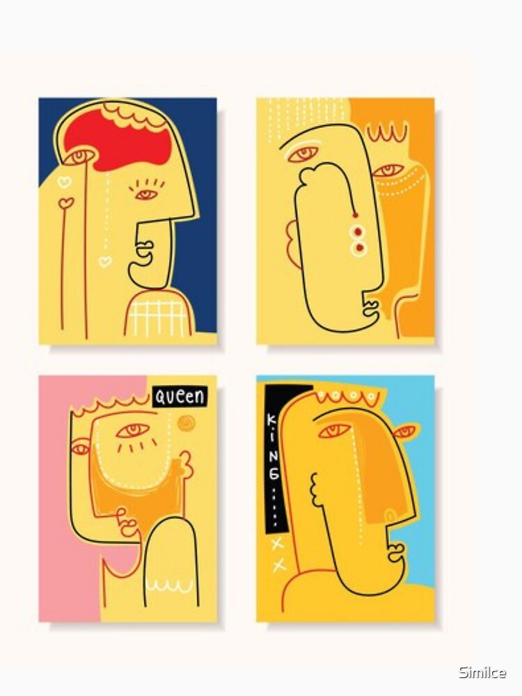 minimalist face art by Similce