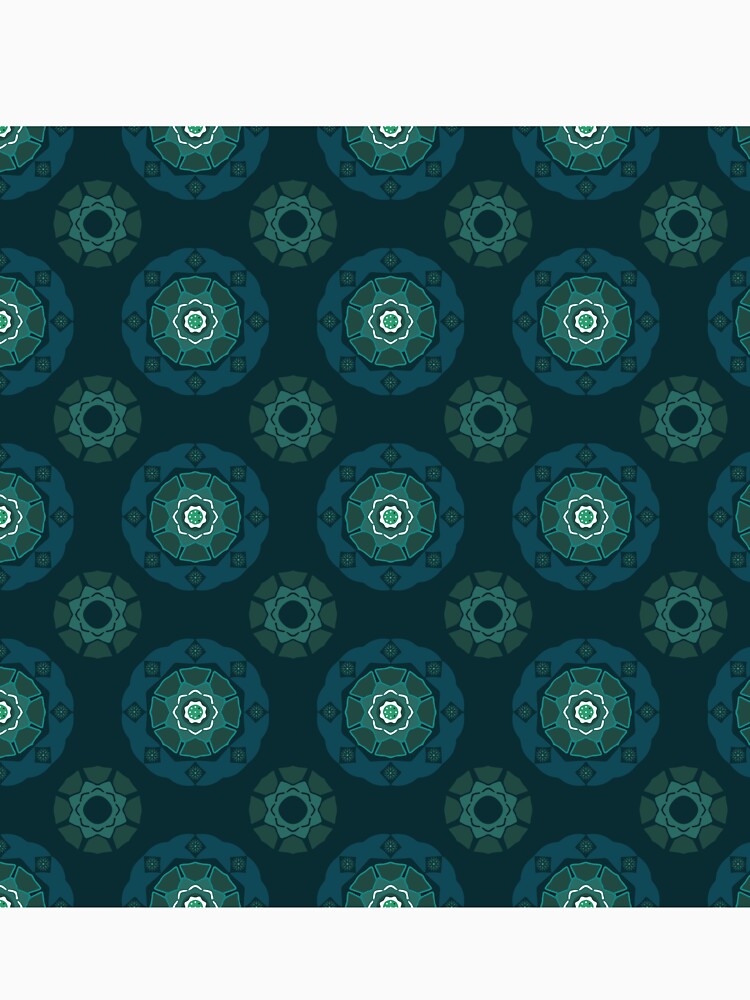 Lively boho seamless pattern that merges tribal geometric design with a fresh, coastal spirit by zephstudoartist