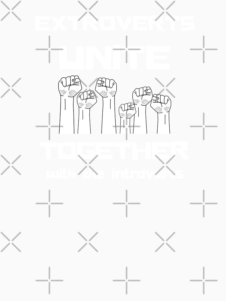 Extroverts unite together with the introverts by Zilch-o Unisex , , , Long Sleeve Tee