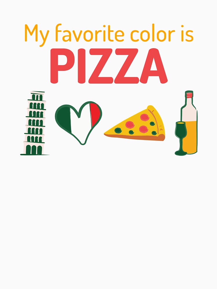 My Favorite Color Is Pizza by Balkanfood Unisex , , , Long Sleeve Tee