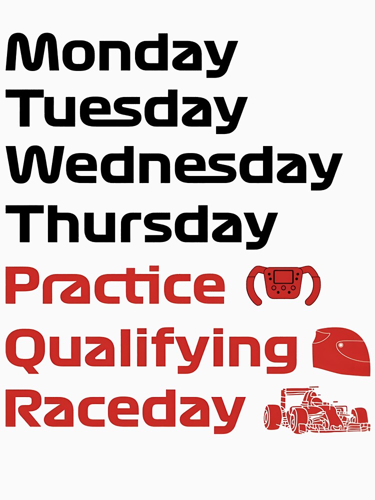 Formula 1 Raceday,Practice Qualifying Raceday, Formula 1,Race Day Sundays by Span-Le Unisex , , , Long Sleeve Tee