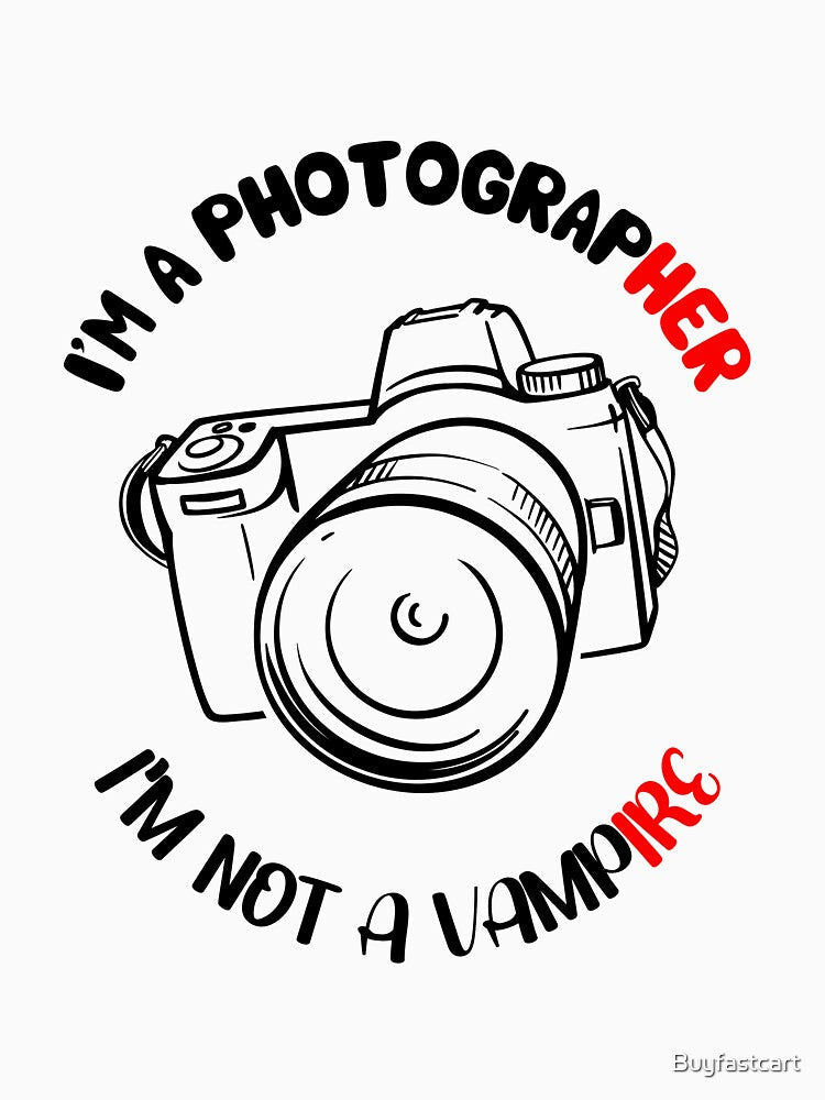 I'm a photographer, I'm not a vampire by Buyfastcart Unisex , , , Long Sleeve Tee