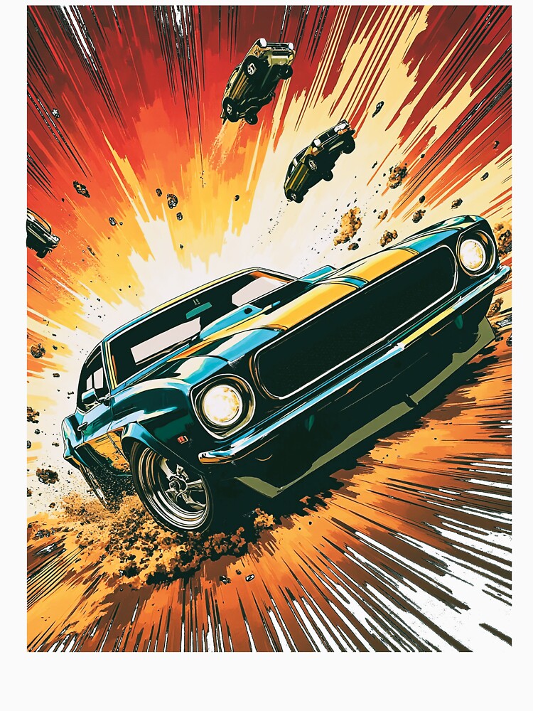 Cars moving at high speeds by Inklivion Unisex , , , Long Sleeve Tee