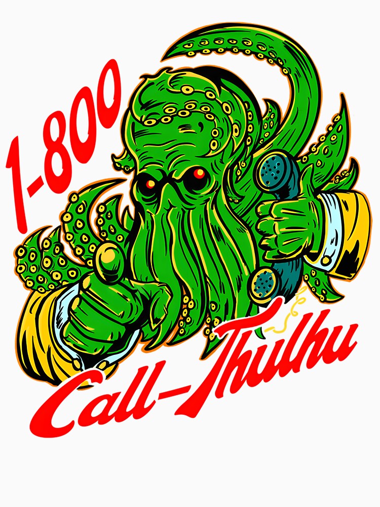 1-800-Call-Thulhu by LindaReynolds Unisex , , , Long Sleeve Tee