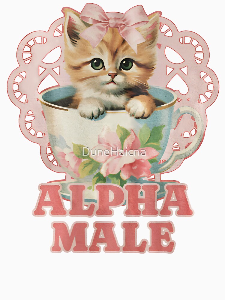 Alpha Male Funny Kitten Tshirt, Funny Cat Meme Shirt by DuneHaicna Unisex , , , Long Sleeve Tee