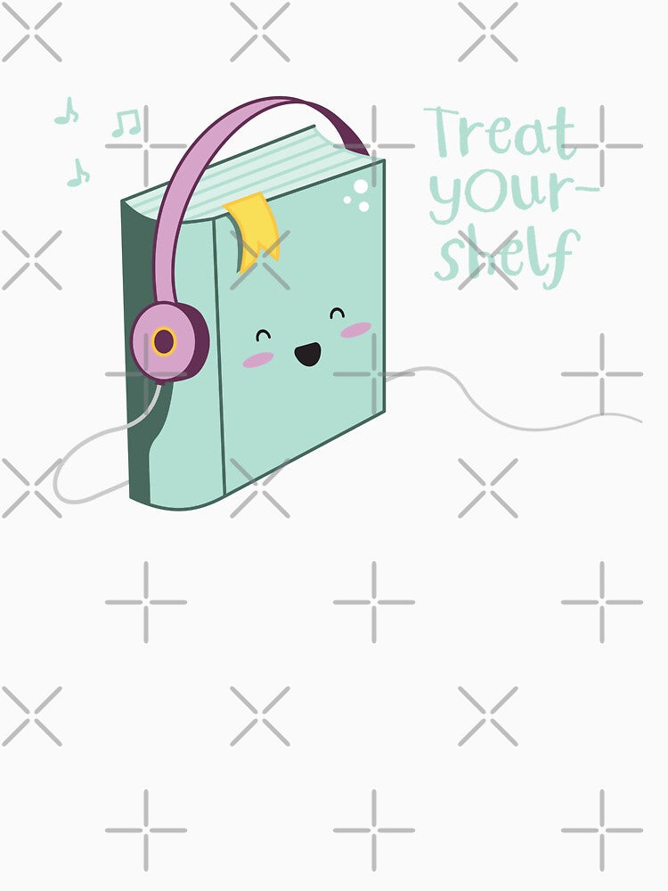 Book treat your shelf kawaii design by high5doodle Unisex , , , Long Sleeve Tee