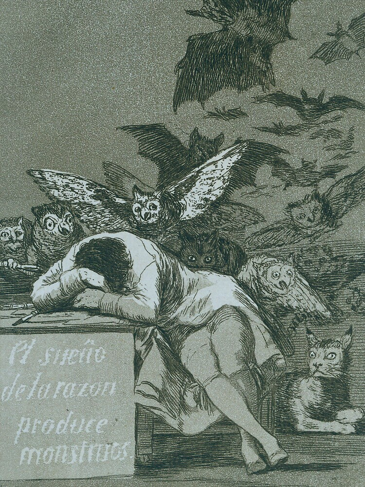 The Sleep Of Reason Produces Monsters by Francisco Goya by IndieArtDream Unisex , , , Long Sleeve Tee