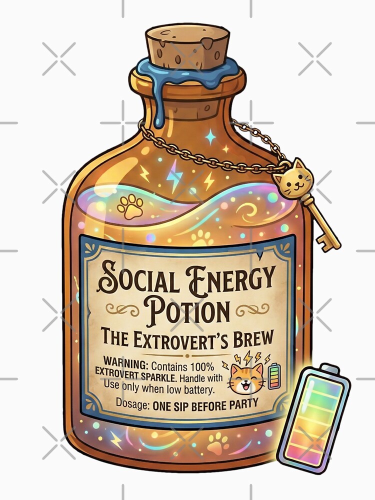 The Introvert's Social Energy Potion by MythoWorldddd Unisex , , , Long Sleeve Tee