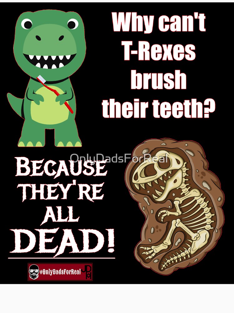 T-Rexes (Black) by OnlyDadsForReal Unisex , , , Long Sleeve Tee
