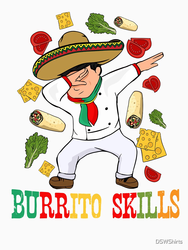 Mexican Food Lover Men Burrito Chef Gift Burrito by DSWShirts Unisex , , , Long Sleeve Tee