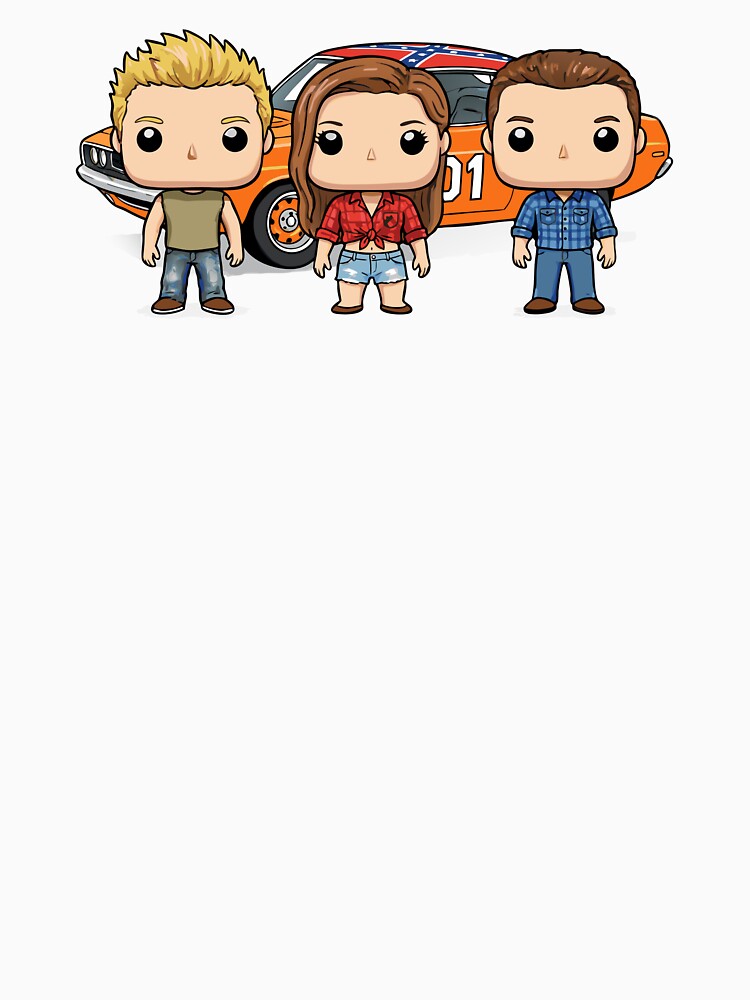 Dukes of Hazzard funko pop vinyl style by hitNmiss Unisex , , , Long Sleeve Tee