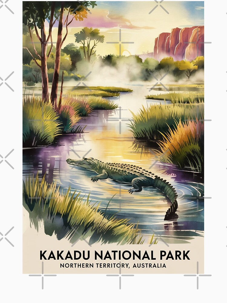 Darwin Vintage Travel Poster by TravelerRat Unisex , , , Long Sleeve Tee