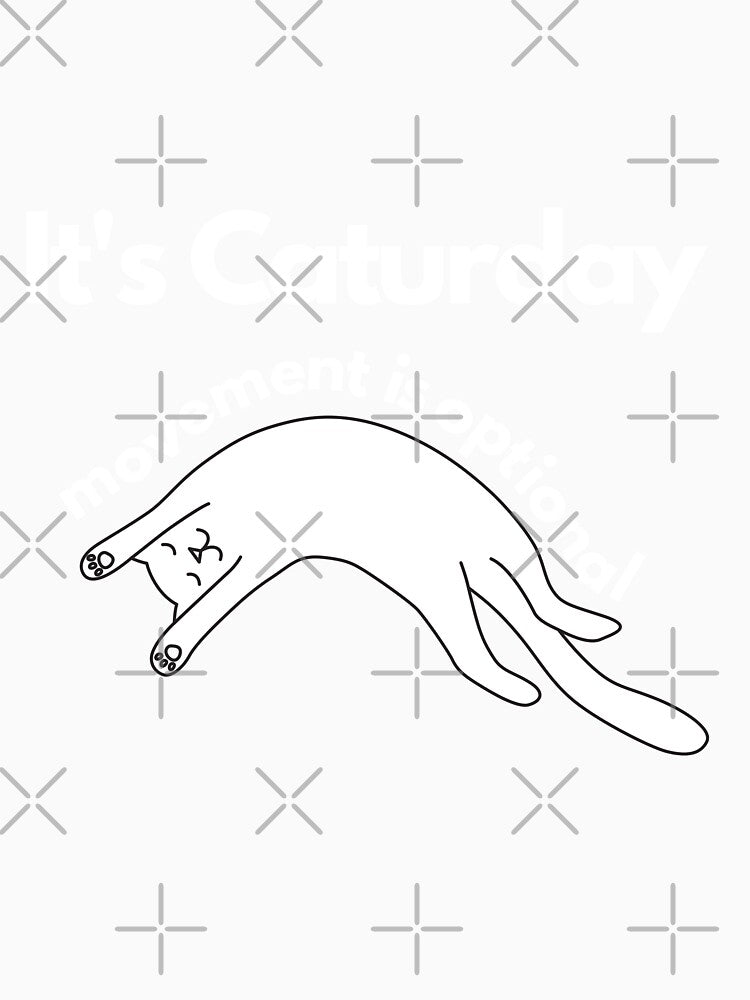 It's Caturday - Too Lazy to Move by LamaraK Unisex , , , Long Sleeve Tee