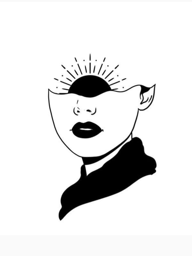 Minimal Surreal Female Portrait Illustration by Dreamfield477