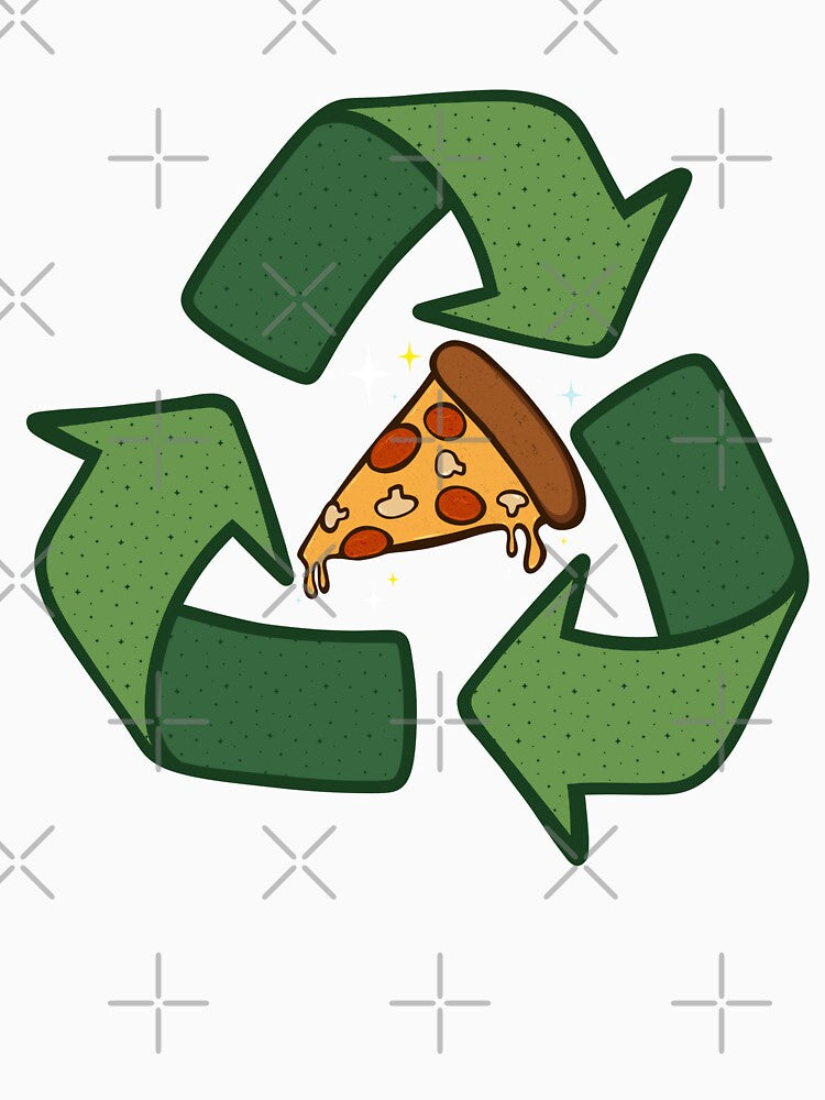 Recycle Pizza by Albert Diggs Unisex , , , Long Sleeve Tee