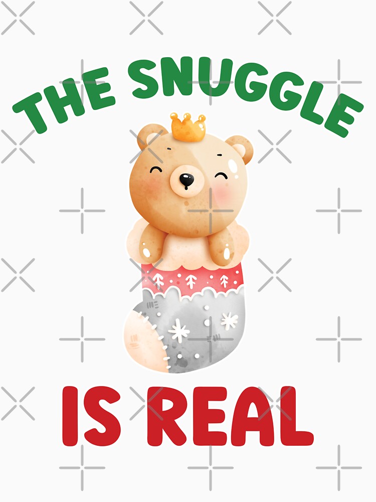 The snuggle is real, Baby Bear, Christmas by stickmeok Unisex , , , Long Sleeve Tee