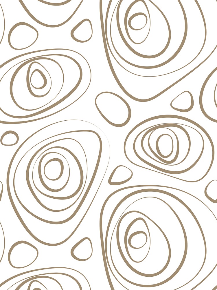 Brown and White Wacky Retro Circle Pattern Pairs DE 2022 Trending Color Tuscan Mosaic DE6208 by ColorOfTheYears