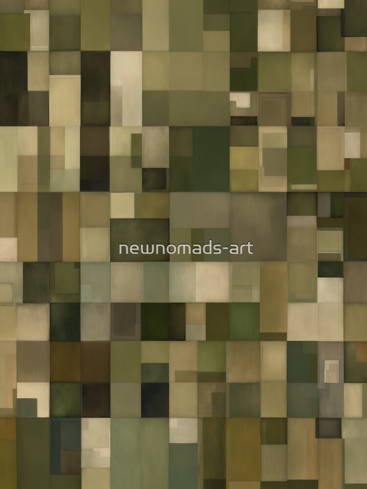 Organic Grid – Earth-Toned Abstract Squares by newnomads-art