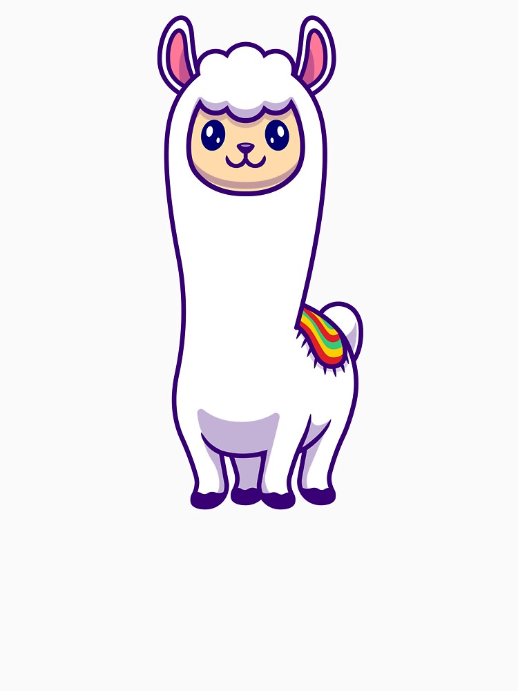 llama cartoon by zaher97 Unisex , , , Long Sleeve Tee