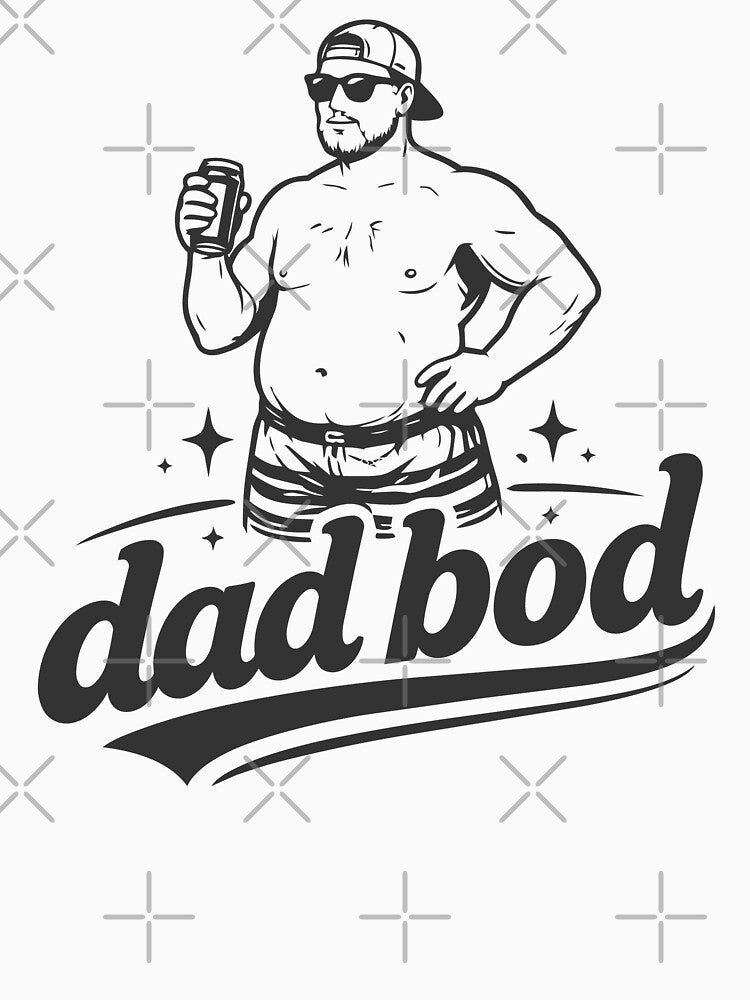 dad bod by NSMDesignByN8 Unisex , , , Long Sleeve Tee