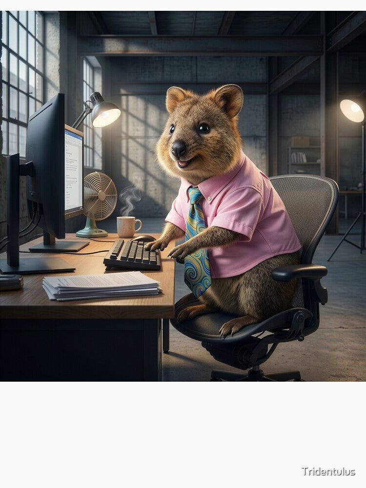 Quokka Improves Office Morale by Tridentulus Unisex , , , Long Sleeve Tee