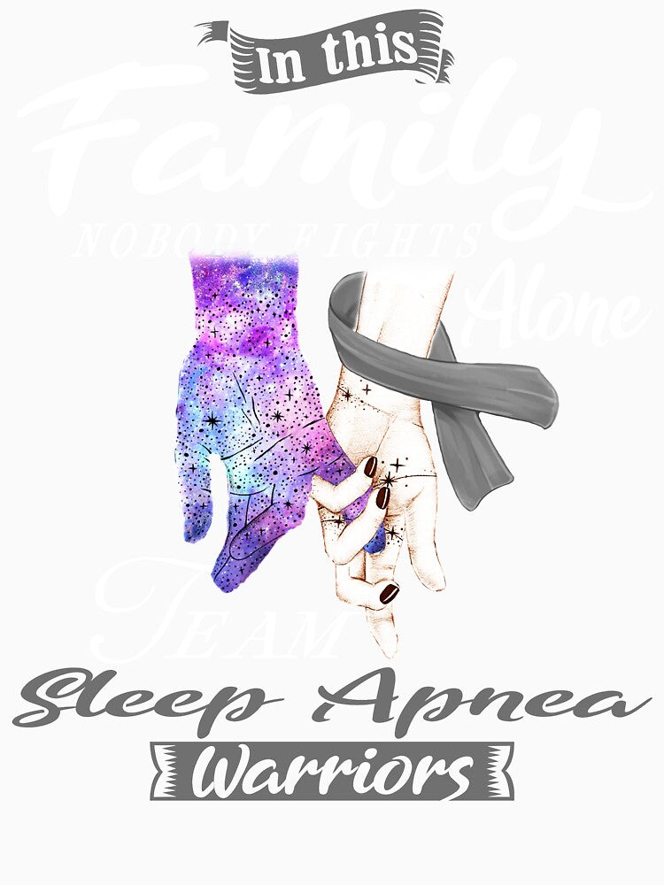 In This Family Nobody Fights Alone Team Sleep Apnea Warrior by deputylove Unisex , , , Long Sleeve Tee