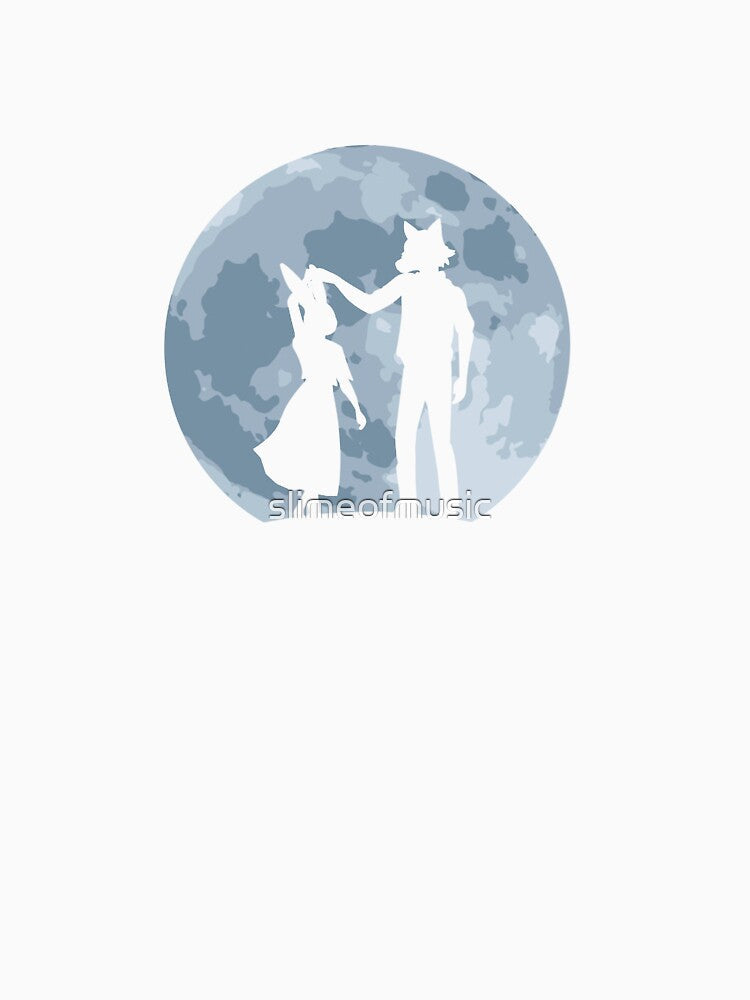 The couple dancing Under The Moon romantic cartoon by slimeofmusic Unisex , , , Long Sleeve Tee