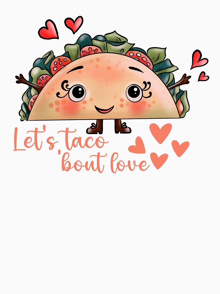 Let's taco 'bout love - Valentine's Day taco by EvergreenWhimsy Unisex , , , Long Sleeve Tee