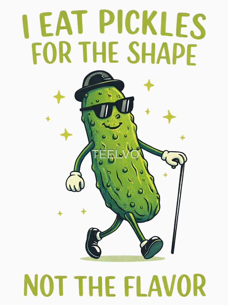 Funny Pickle Humor I Eat Pickles For Shape Meme by TEELVO Unisex , , , Long Sleeve Tee