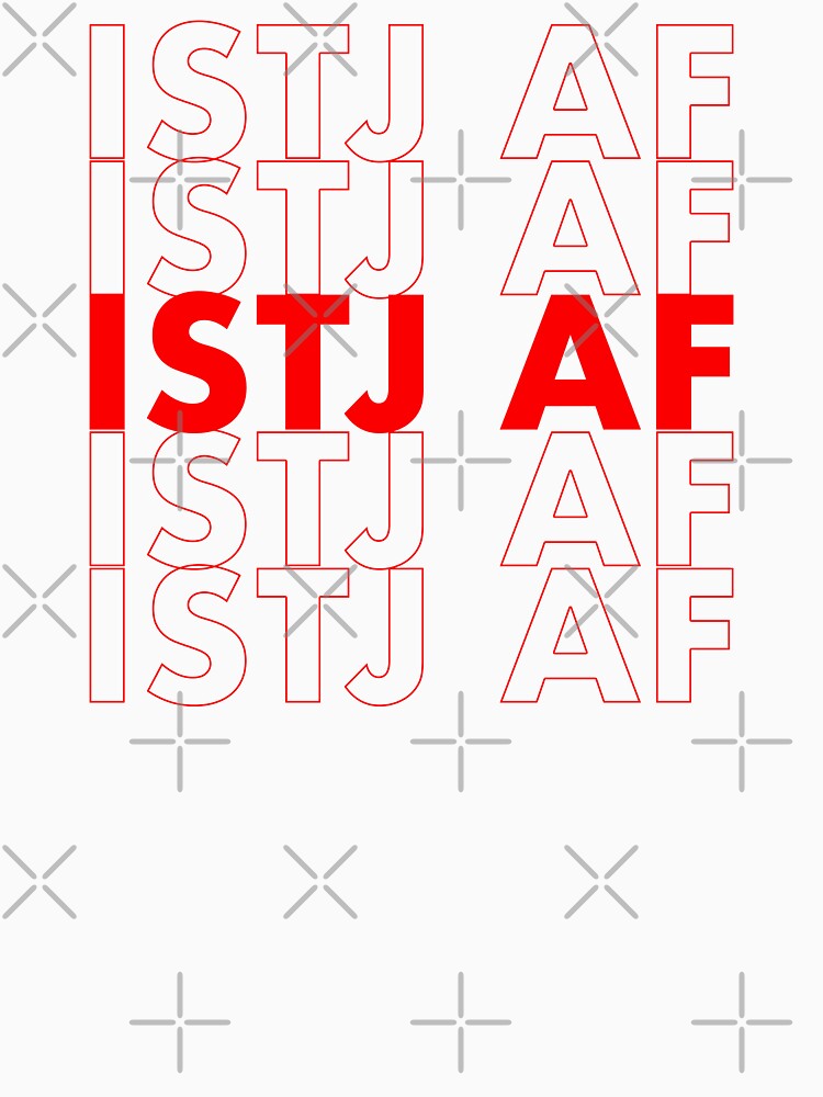 ISTJ AF Red Personality MBTI Funny Shirt by FanaticTee Unisex , , , Long Sleeve Tee
