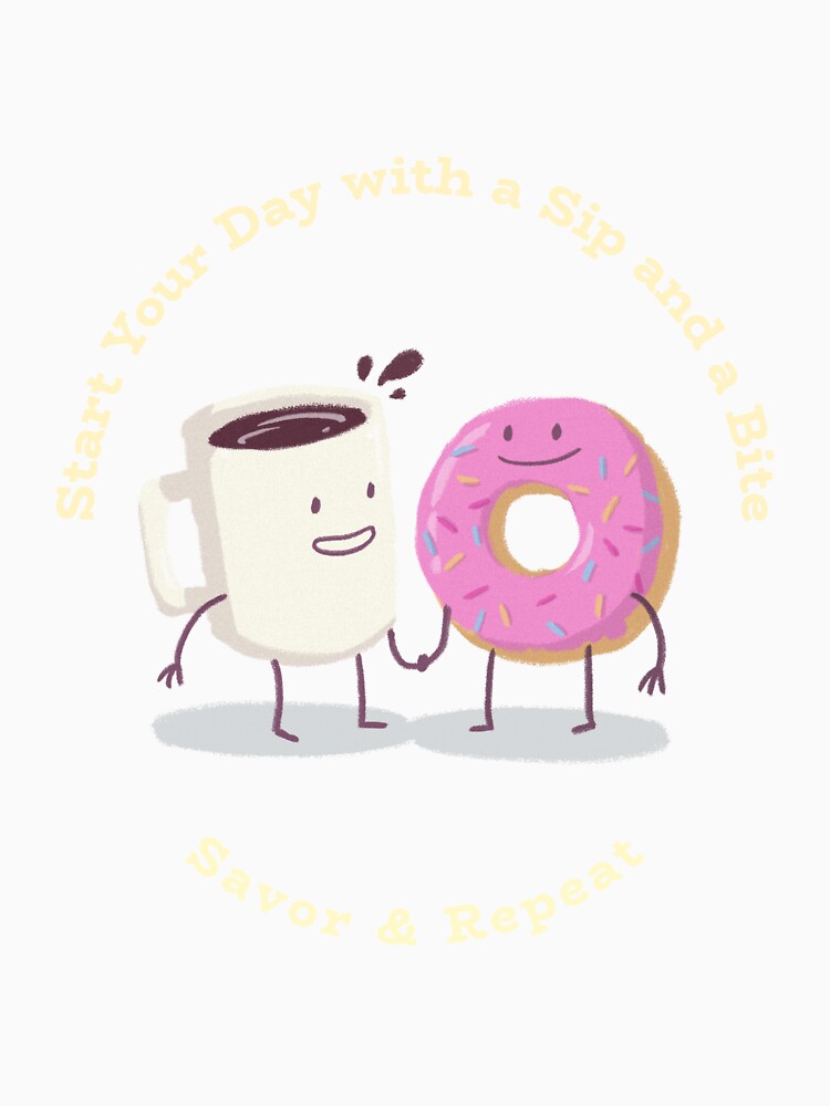Start your Day with a Sip and a Bite, Savor & Repeat by ProTeeApparels Unisex , , , Long Sleeve Tee