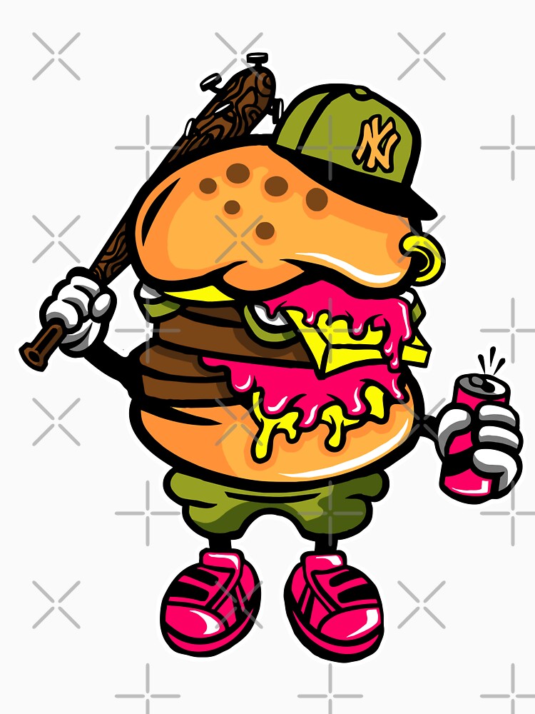Burger by cartoonbug Unisex , , , Long Sleeve Tee