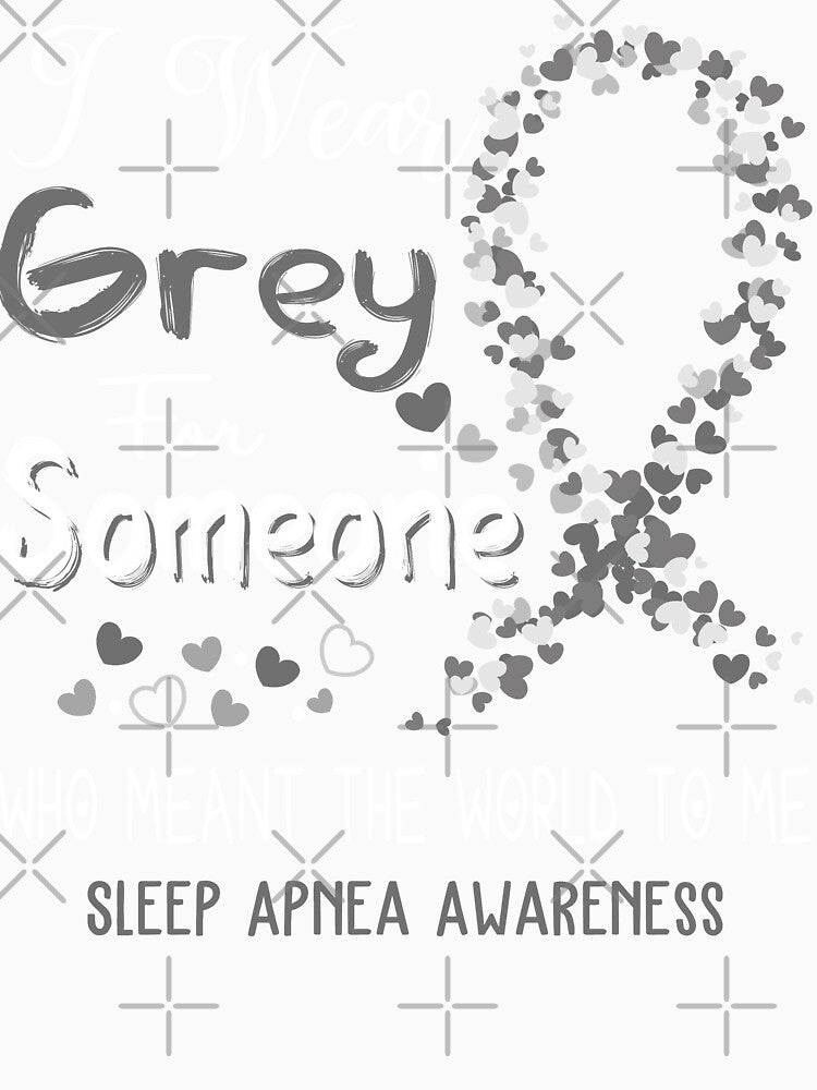I Wear Grey For Sleep Apnea Awareness by Tadmab Unisex , , , Long Sleeve Tee