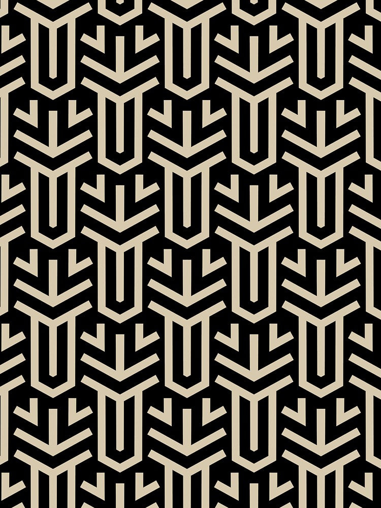 Beige and Black Geometric Shape Tile Pattern Pairs Dulux 2022 Popular Colour Warm Straw - Color Trends by ColorOfTheYears