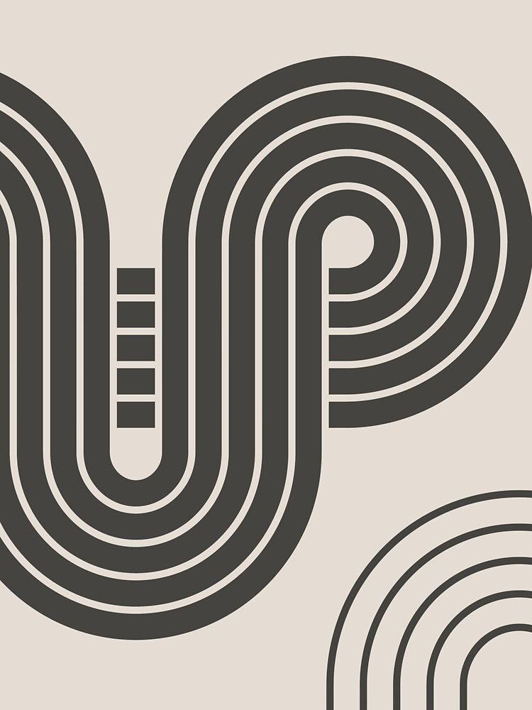 Bold Black Lines Design 383 by Szafranscy Art Studio