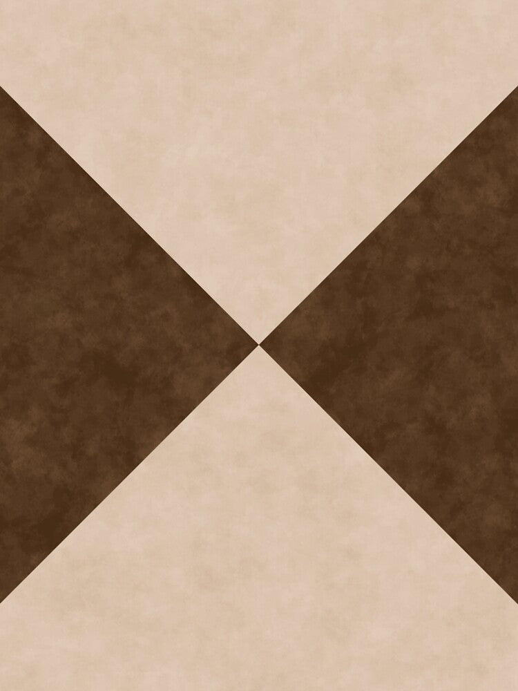 Minimalist Chocolate and Cream Diamond Geometric Pattern by pluielegere